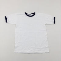 White Cotton T-Shirt - Boys 10-11 Years