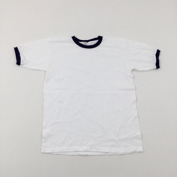 White Cotton T-Shirt - Boys 10-11 Years