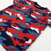 Camouflage Red & Navy T-Shirt - Boys 10-11 Years
