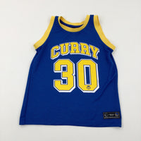 'Curry' NBA Blue & Yellow Basketball Top - Boys 10-11 Years