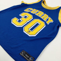 'Curry' NBA Blue & Yellow Basketball Top - Boys 10-11 Years