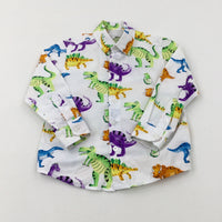 Dinosaurs White Long Sleeve Shirt - Boys 3-4 Years