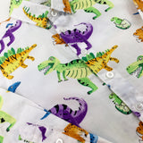 Dinosaurs White Long Sleeve Shirt - Boys 3-4 Years