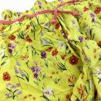 Colourful Flowers Yellow Shorts - Girls 2-3 Years