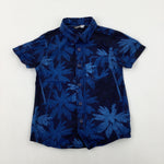 Palm Trees Navy Shirt - Boys 3-4 Years