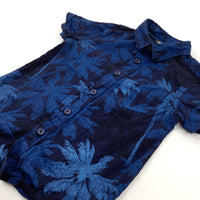 Palm Trees Navy Shirt - Boys 3-4 Years