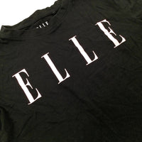 'Elle' Black Cropped T-Shirt - Girls 10-11 Years