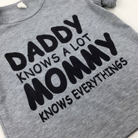 'Daddy Knows A Lot..' Grey T-Shirt - Boys 4-5 Years