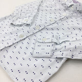 Patterned White Long Sleeve Shirt - Boys 18-24 Months