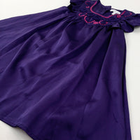 Swirls Sequinned Purple Party Dress - Girls 18-24 Months