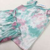 **NEW** Tie Dye Blue & White T-Shirt & Jersey Shorts Set - Girls 18-24 Months