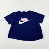 'Nike' Navy T-Shirt - Girls 10-11 Years