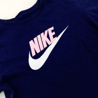 'Nike' Navy T-Shirt - Girls 10-11 Years