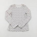 Textured Spotty Cream Long Sleeve Top - Girls 6-7 Years