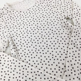 Textured Spotty Cream Long Sleeve Top - Girls 6-7 Years