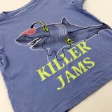 'Killer Jams' Shark Blue T-Shirt - Boys 5-6 Years