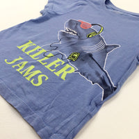 'Killer Jams' Shark Blue T-Shirt - Boys 5-6 Years