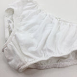 Frills White Cotton Nappy Pants - Girls 18-24 Months