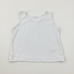 White Cotton Vest - Girls 18-24 Months