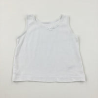 White Cotton Vest - Girls 18-24 Months