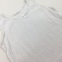 White Cotton Vest - Girls 18-24 Months