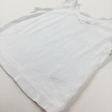 White Cotton Vest - Girls 18-24 Months