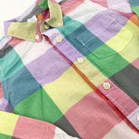 Colourful Checked Long Sleeve Shirt - Girls 5-6 Years