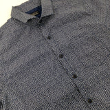 Patterned Navy Shirt - Boys 11-12 Years