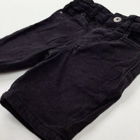 Black Denim Shorts With Adjustable Waist - Boys 2-3 Years