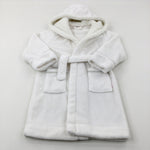 Fluffy White Dressing Gown - Girls 6-7 Years