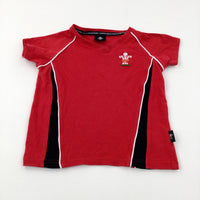 'WRU' Wales Rugby Red T-Shirt - Boys 7-8 Years