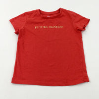 'Future Princess' Red T-Shirt - Girls 5-6 Years