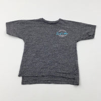 'Surf Vibes' Mottled Grey T-Shirt - Girls 5-6 Years