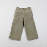 Tan Smart Trousers With Adjustable Waist - Boys 2-3 Years