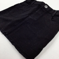 **NEW** Black Denim Skirt With Adjustable Waist - Girls 2-3 Years