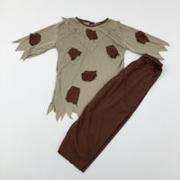 Tan & Brown Long Sleeve Top & Trousers Costume - Girls/Boys 4-6 Years