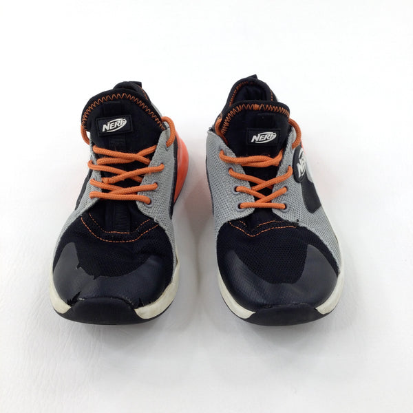 'Nerf' Orange & Black Trainers - Boys - Shoe Size 3