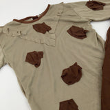 Tan & Brown Long Sleeve Top & Trousers Costume - Girls/Boys 4-6 Years