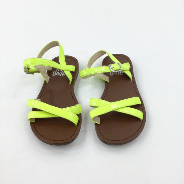 Neon Yellow Sandals - Girls - Shoe Size 12.5