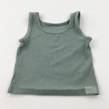 Textured Green Vest Top - Girls 6-7 Years