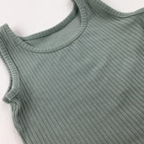 Textured Green Vest Top - Girls 6-7 Years