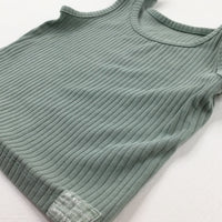 Textured Green Vest Top - Girls 6-7 Years