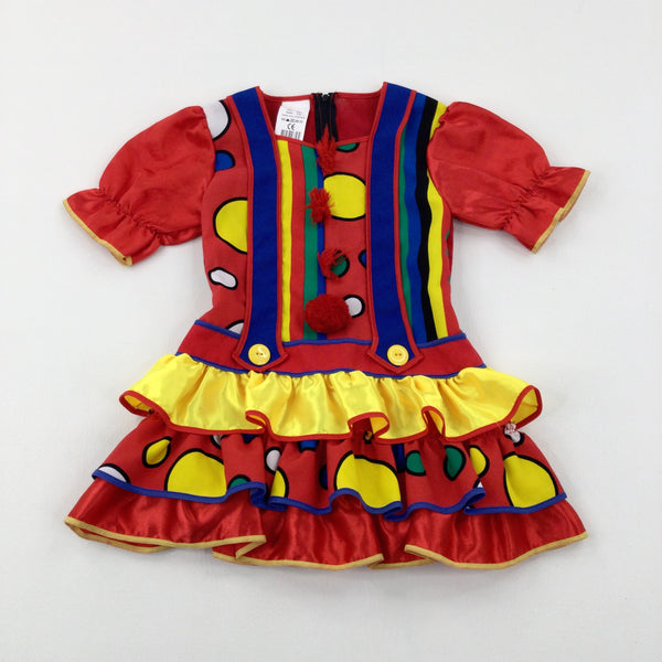 Clown Costume - Girls 4-6 Years