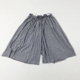 Crinkle Effect Grey Wide Leg Trousers - Girls 6-7 Years