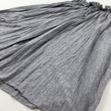 Crinkle Effect Grey Wide Leg Trousers - Girls 6-7 Years