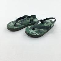 Camouflage Green Sandals - Boys - Shoe Size 6