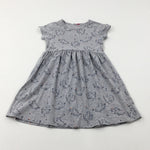 Cats Grey Jersey Dress - Girls 6-7 Years