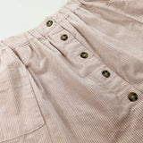 Pale Pink Cord Skirt With Adjustable Waist - Girls 6-7 Years