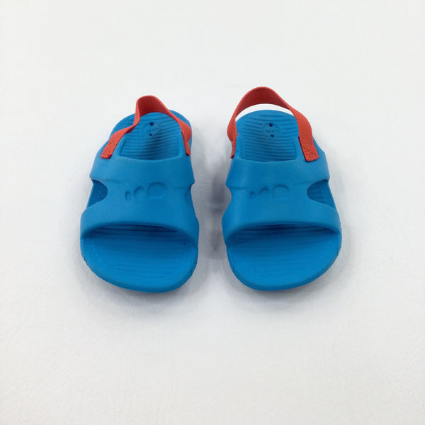 Blue Flip Flops With Backs - Boys - Shoe Size 5