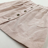 Pale Pink Cord Skirt With Adjustable Waist - Girls 6-7 Years